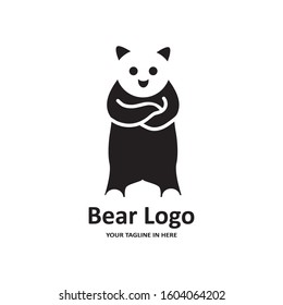 The flat bear logo concept is perfect for business, technology, contractor and housing symbols, health,sport, restaurants, education