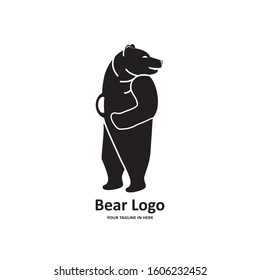 The flat bear logo concept is perfect for business, technology, contractor and housing symbols, health,sport, restaurants, education