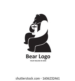 The flat bear logo concept is perfect for business, technology, contractor and housing symbols, health,sport, restaurants, education