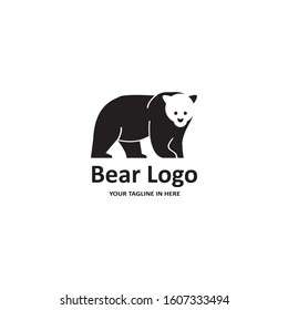 The flat bear logo concept is perfect for business, technology, contractor and housing symbols, health,sport, restaurants, education