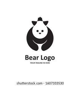 The flat bear logo concept is perfect for business, technology, contractor and housing symbols, health,sport, restaurants, education