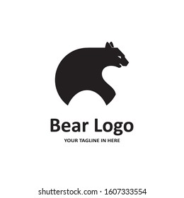The flat bear logo concept is perfect for business, technology, contractor and housing symbols, health,sport, restaurants, education