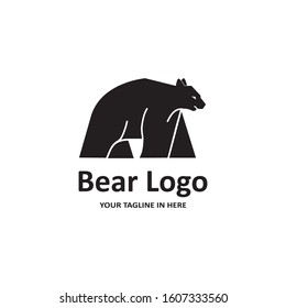 The flat bear logo concept is perfect for business, technology, contractor and housing symbols, health,sport, restaurants, education