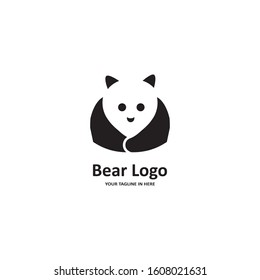 The flat bear logo concept is perfect for business, technology, contractor and housing symbols, health,sport, restaurants, education