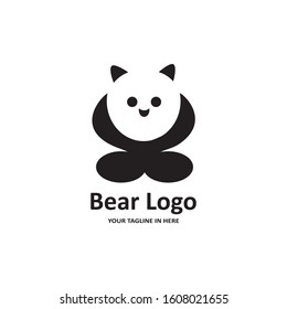 The flat bear logo concept is perfect for business, technology, contractor and housing symbols, health,sport, restaurants, education