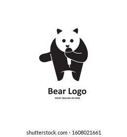 The flat bear logo concept is perfect for business, technology, contractor and housing symbols, health,sport, restaurants, education