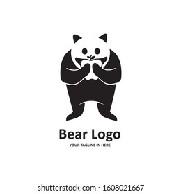 The flat bear logo concept is perfect for business, technology, contractor and housing symbols, health,sport, restaurants, education