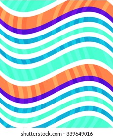 Flat Beautiful Colored Waves Pattern