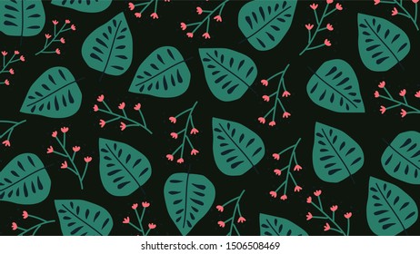 Flat beautiful floral background Vector