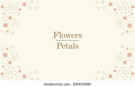 flat beautiful flowers petals background design