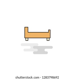 Flat Bed Icon. Vector