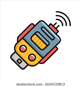 Flat beeper icon modern illustration design concept isolated