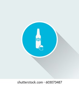 flat  beer bottle 