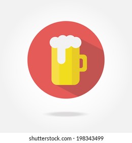 Flat Beer Icon.