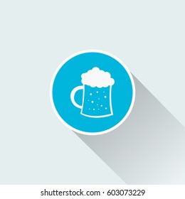 flat beer mug