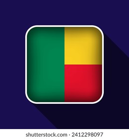 Flat Benin Flag Background Vector Illustration
