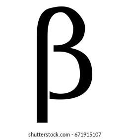 Flat Beta Symbol.