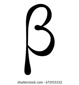 Flat Beta Symbol.