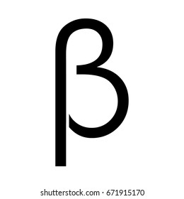 Flat Beta Symbol.
