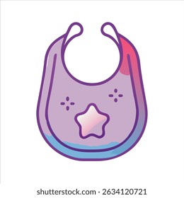 Flat bib icon modern illustration design concept isolated