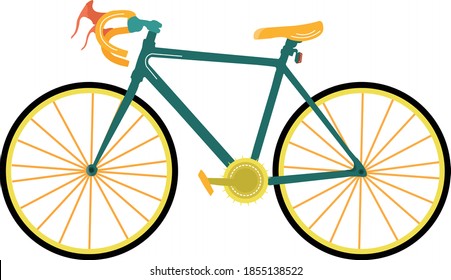 flat bicycle icon to add to elegant design