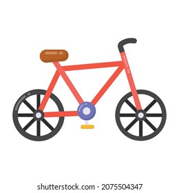 Flat bicycle icon design, pedal bike vector design 