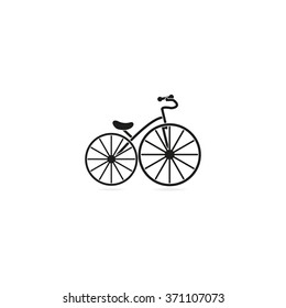Flat bicycle illustration.