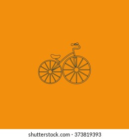Flat bicycle illustration.