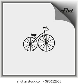 Flat bicycle illustration.