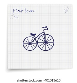 Flat bicycle illustration.