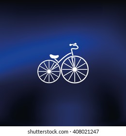 Flat bicycle illustration.