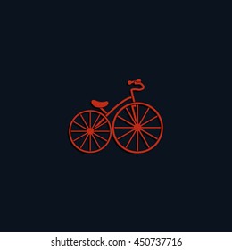 Flat bicycle illustration.