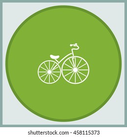 Flat bicycle illustration.