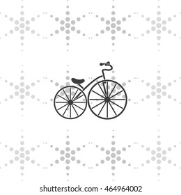 Flat bicycle illustration.