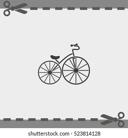 Flat bicycle illustration.