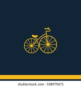 Flat bicycle illustration.
