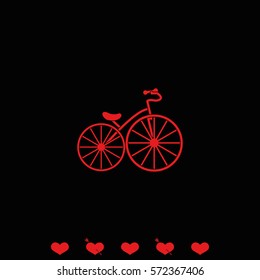 Flat bicycle illustration.