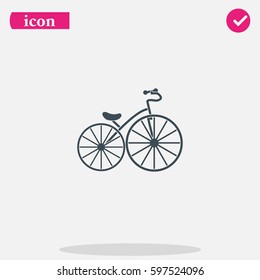 Flat bicycle illustration.