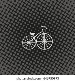 Flat bicycle illustration.