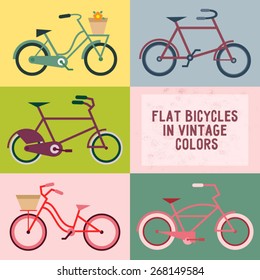 Flat bicycles set