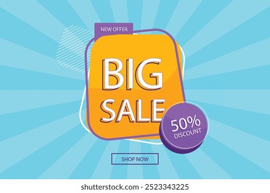 flat big sale background vector. 