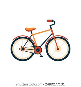 Flat Bike Icon Design Illustration