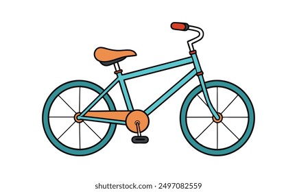 Flat Bike Vector Illustration Design