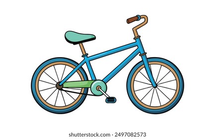 Flat Bike Vector Illustration Design