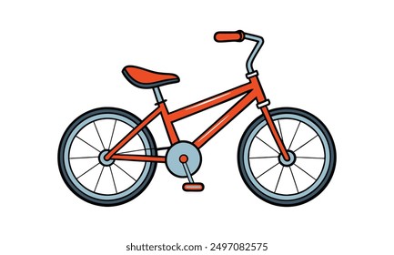Flat Bike Vector Illustration Design