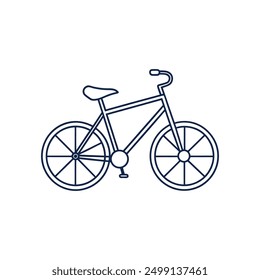 Flat Bike vector Line art illustration