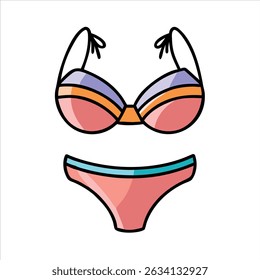 Icono de bikini plano concepto de diseño de ilustración moderno aislado