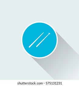 flat billiard stick icon
