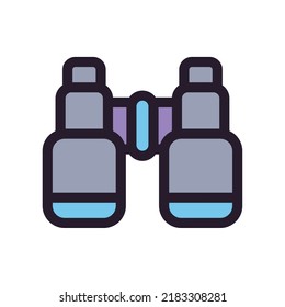 flaches Fernglas-Design auf Weiß