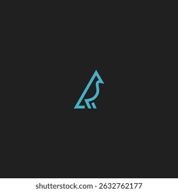 Flat bird logo icon flat vector design